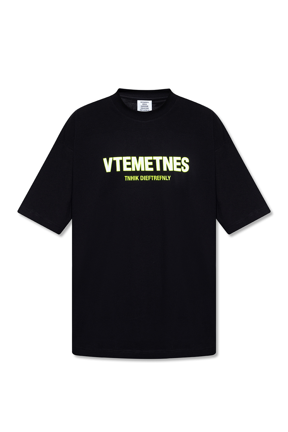 Black T-shirt with logo VETEMENTS - Vitkac GB